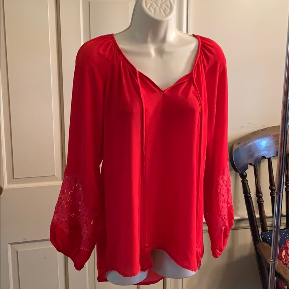 Red JADE top like new